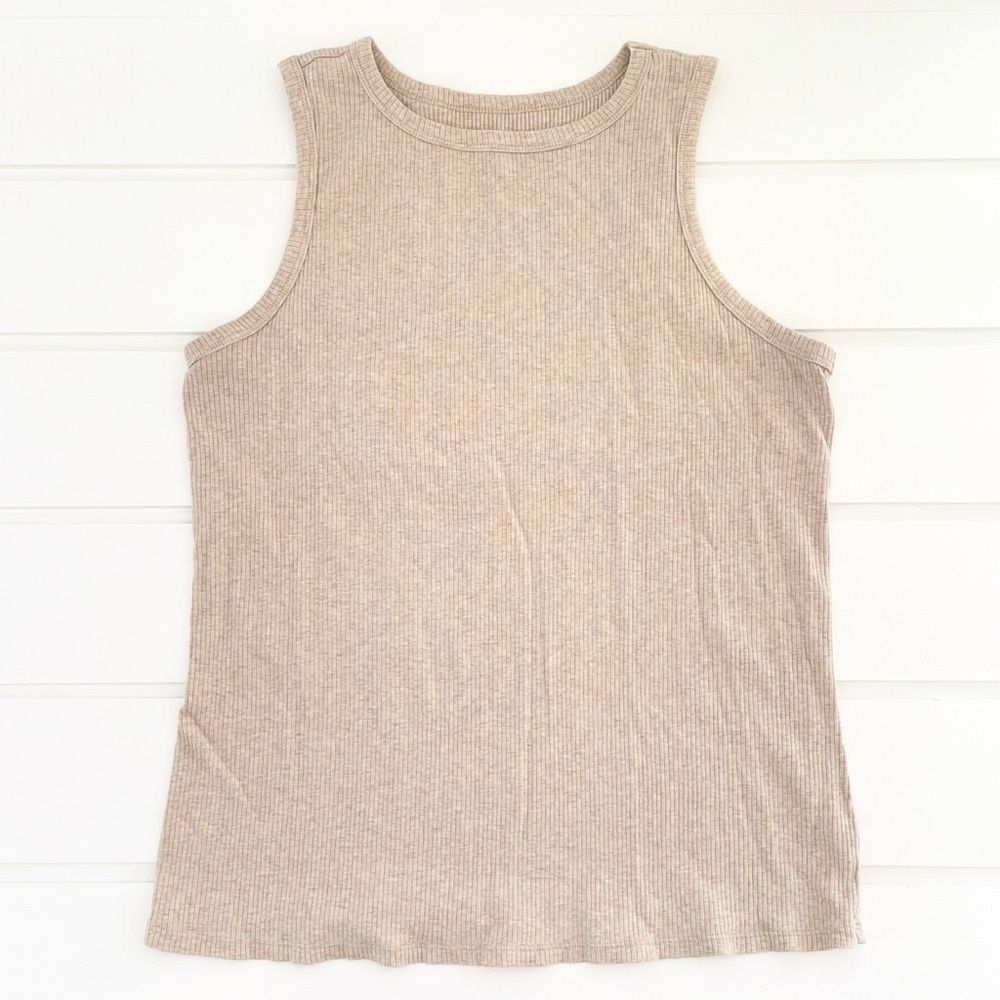 Nine West Essentials Women's Plus Size Ribbed Knit Tank Top Size XXL Tan